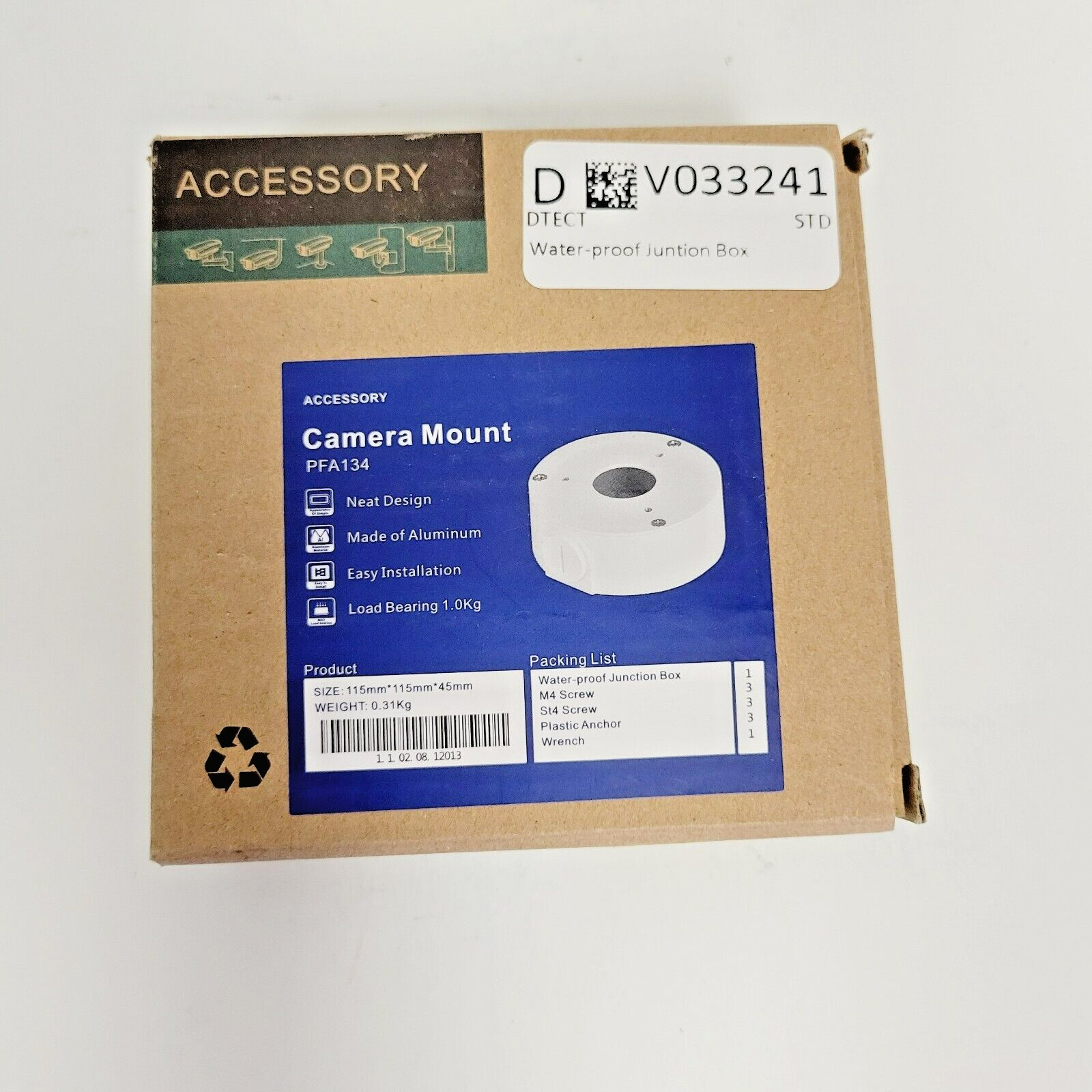 Dahua PFA134 Camera Mount NEW
