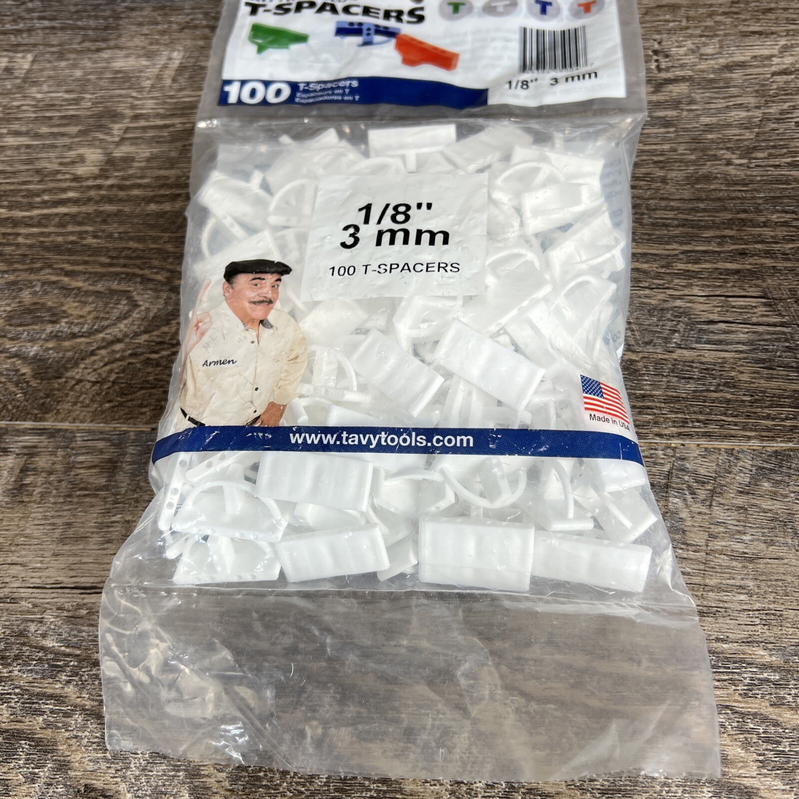 Tavy Tools Two Sided Tile Flooring T-Spacers 1/8" 100 Per Bag Free Shipping!