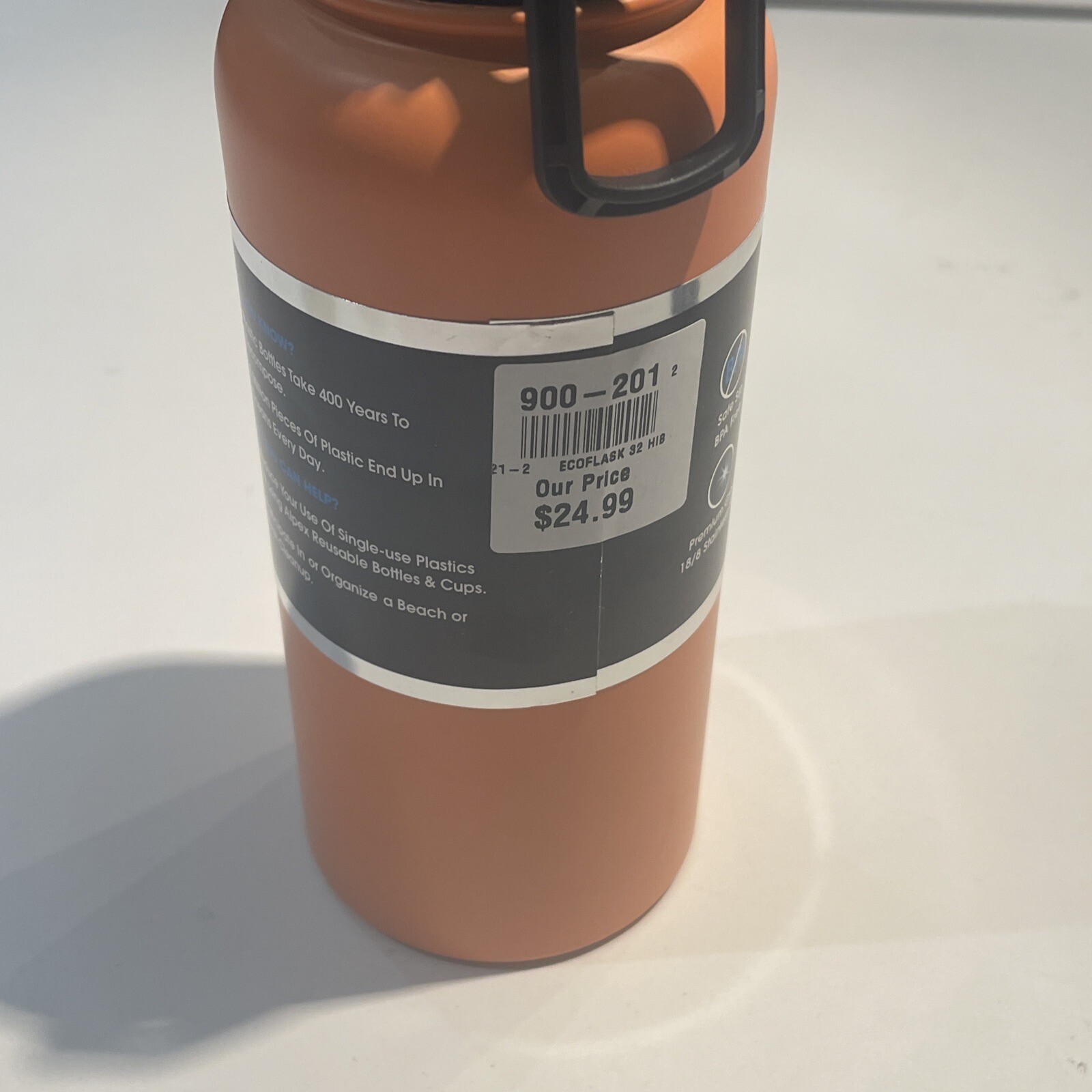Alpex Ecoflask 32 Oz Wide Mouth Insulated Stainless Steel Orange 984-198