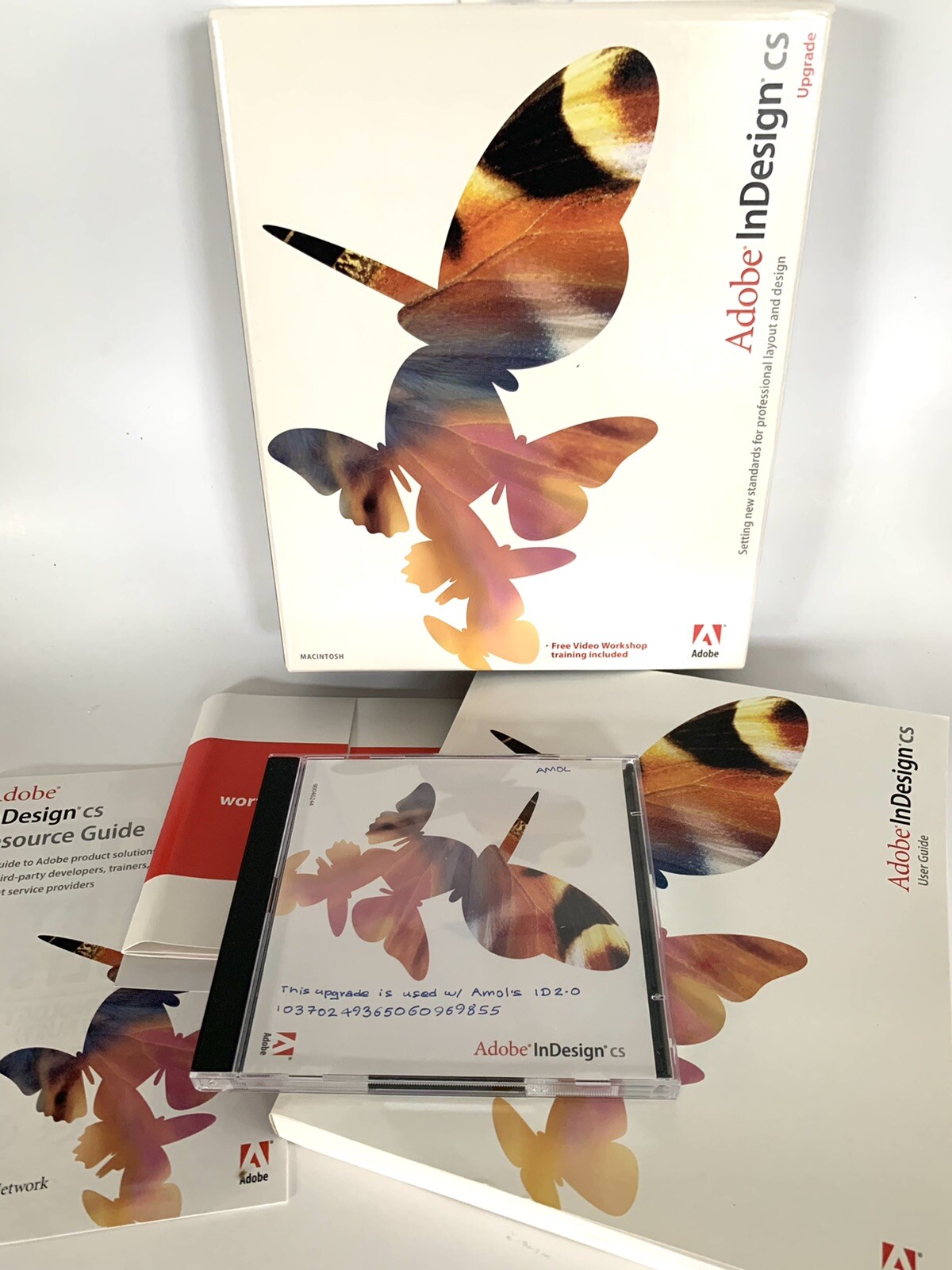 Adobe InDesign CS Upgrade For Mac Original Box W/ Disc Serial # Pre-owned As Is
