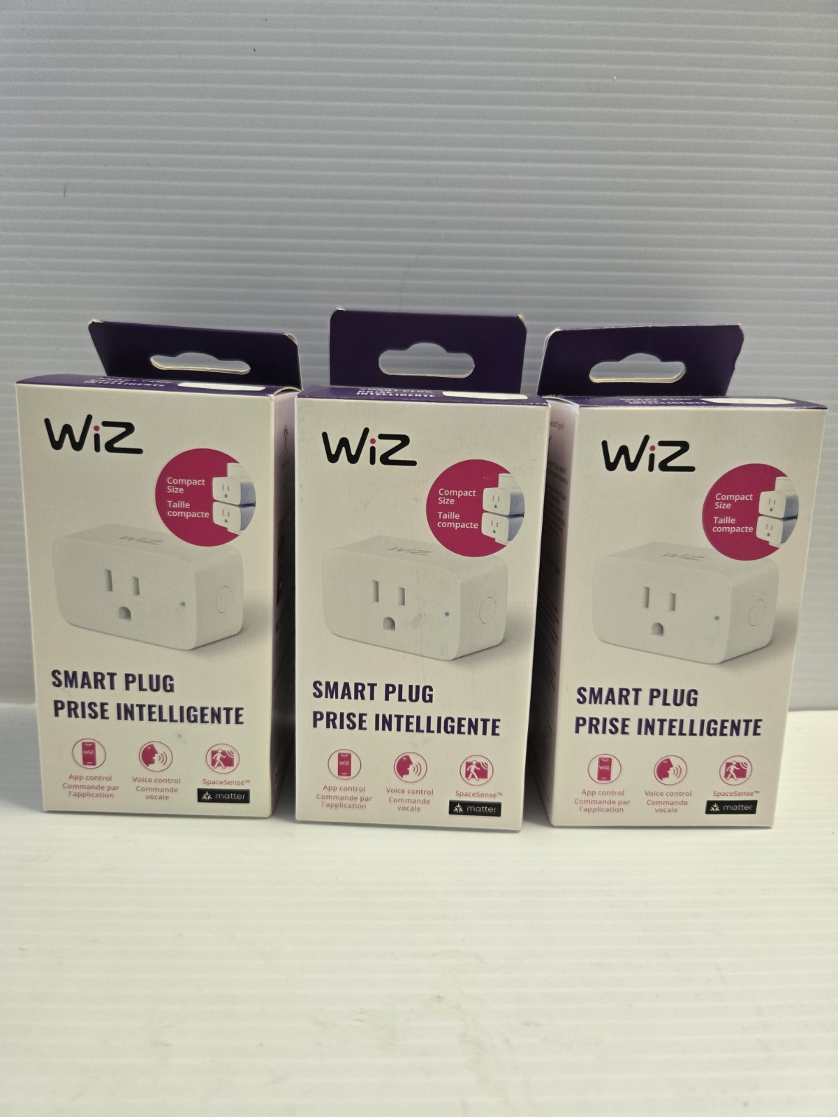 WiZ Smart Plug Wi-Fi Bluetooth Matter Compatible Smart Outlet Lot of 3 New