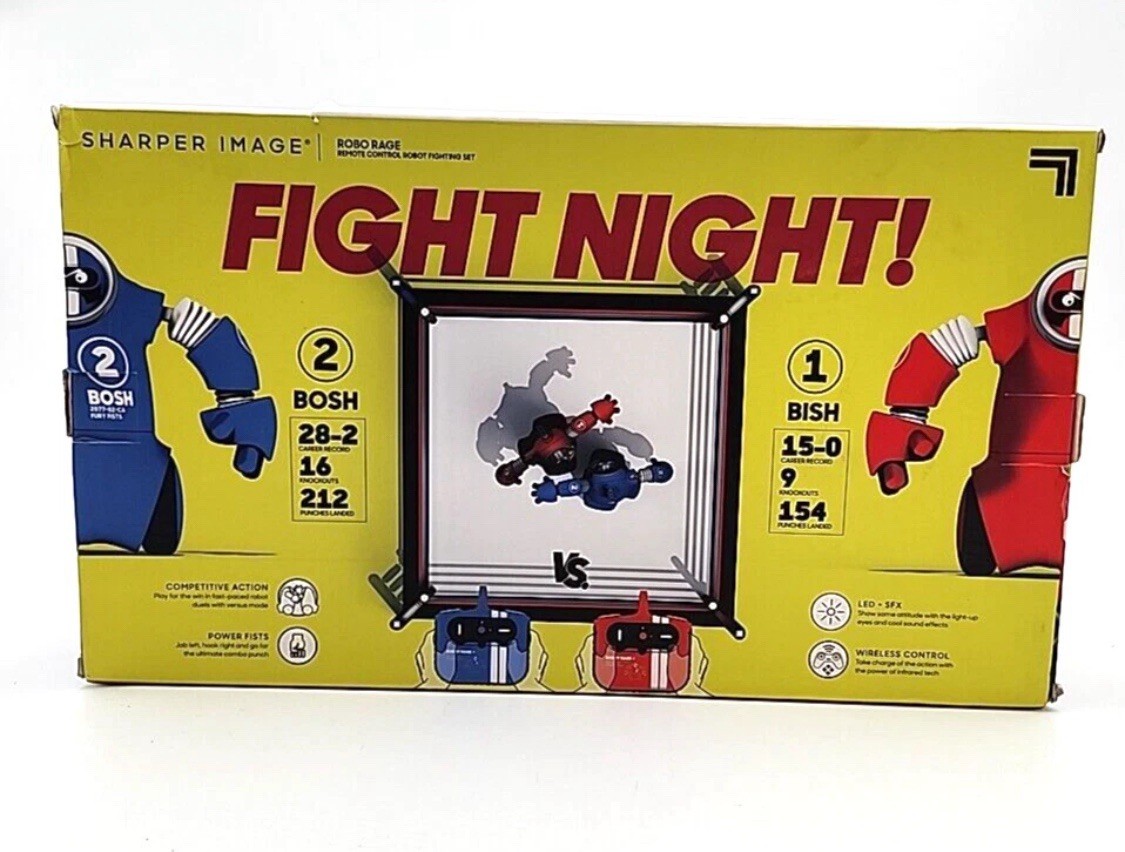 Sharper Image Robo Rage Remote Control Robot Combat Fighting Set Wireless | NEW