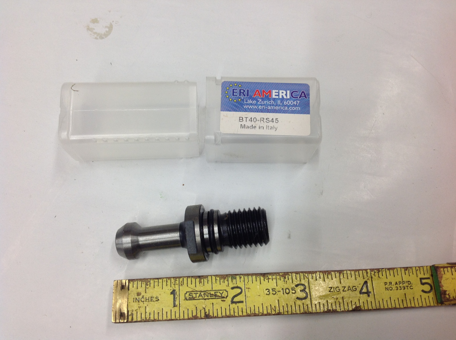 ERI  BT40-RS45 45 Degree CNC Retention Pull Stud  NEW.  bb2 shelf  blue bin