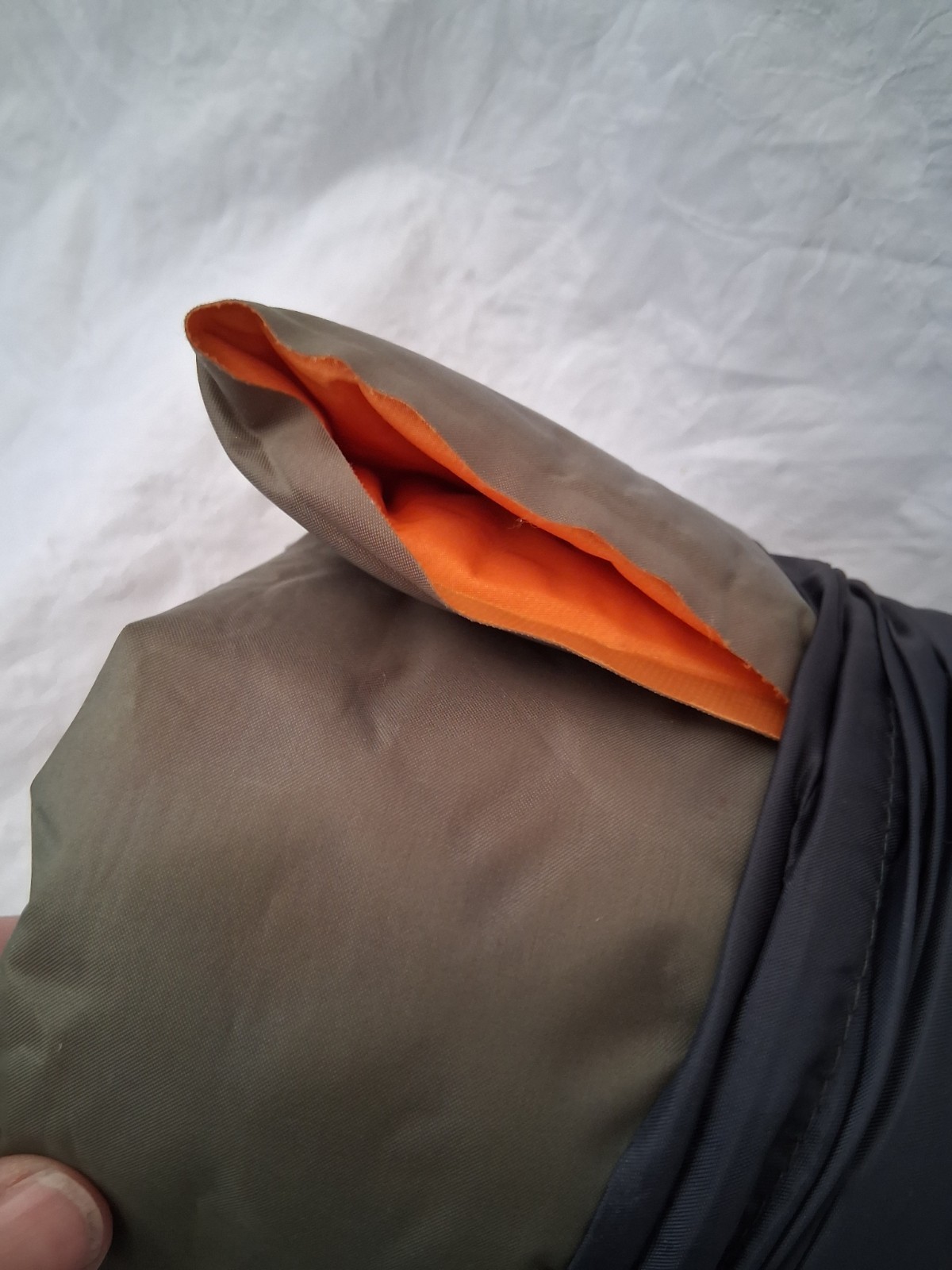 Therm-a-Rest Inflatable Single Sleeping Pad Roll-Up w/ Stuff Sack Gray/Orange