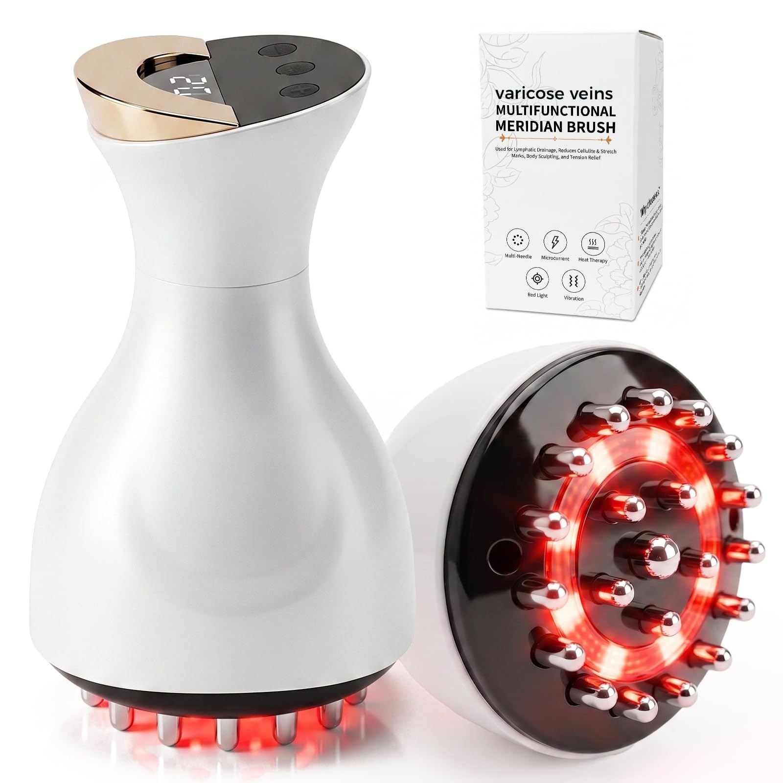 Leg Massager for Circulation and Pain Relief, Lymphatic Drainage & Varicose V...