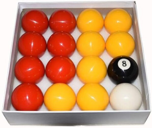 Billiard Balls Pool Table Ball Set 2-1/4 Inch Red Yellow