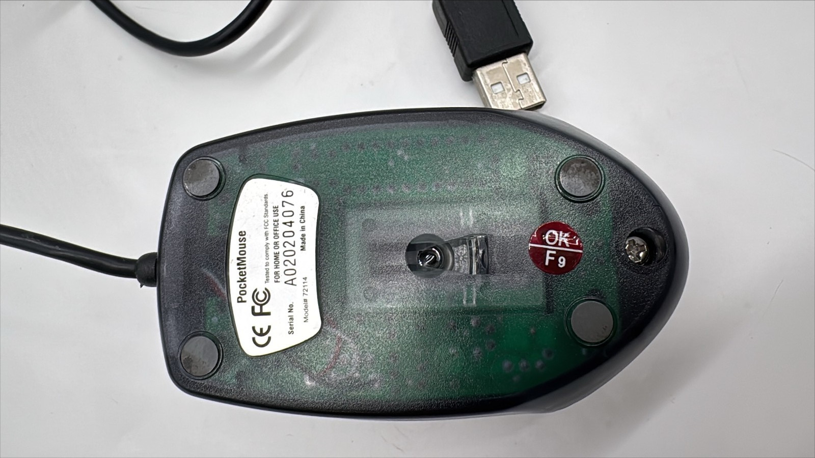 Kensington Mini Wired USB Mouse Ergonomic PocketMouse Portable Design