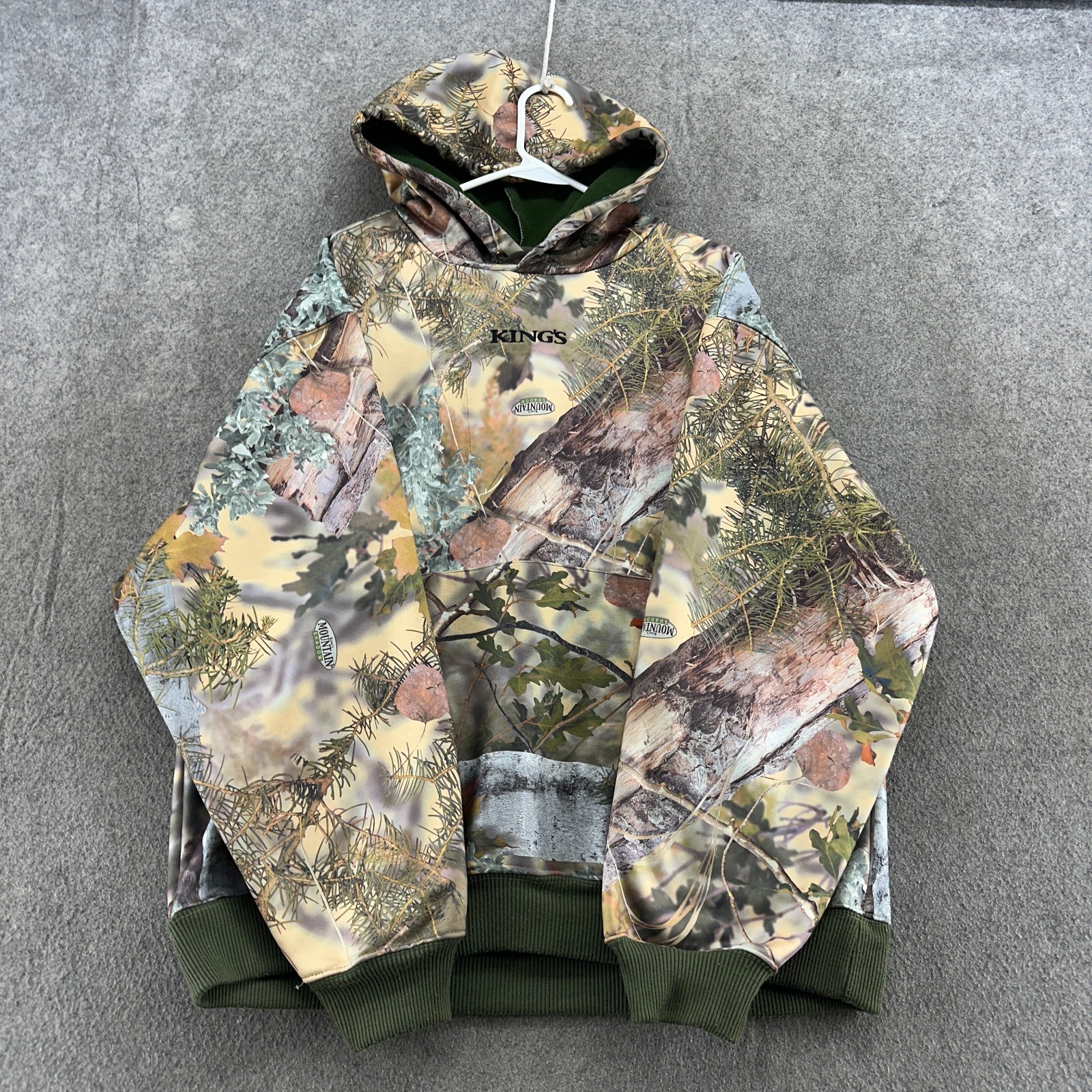 Kings Camo Sweater Men L Green Mountain Shadow Camo Hoodie Outdoor Hunting