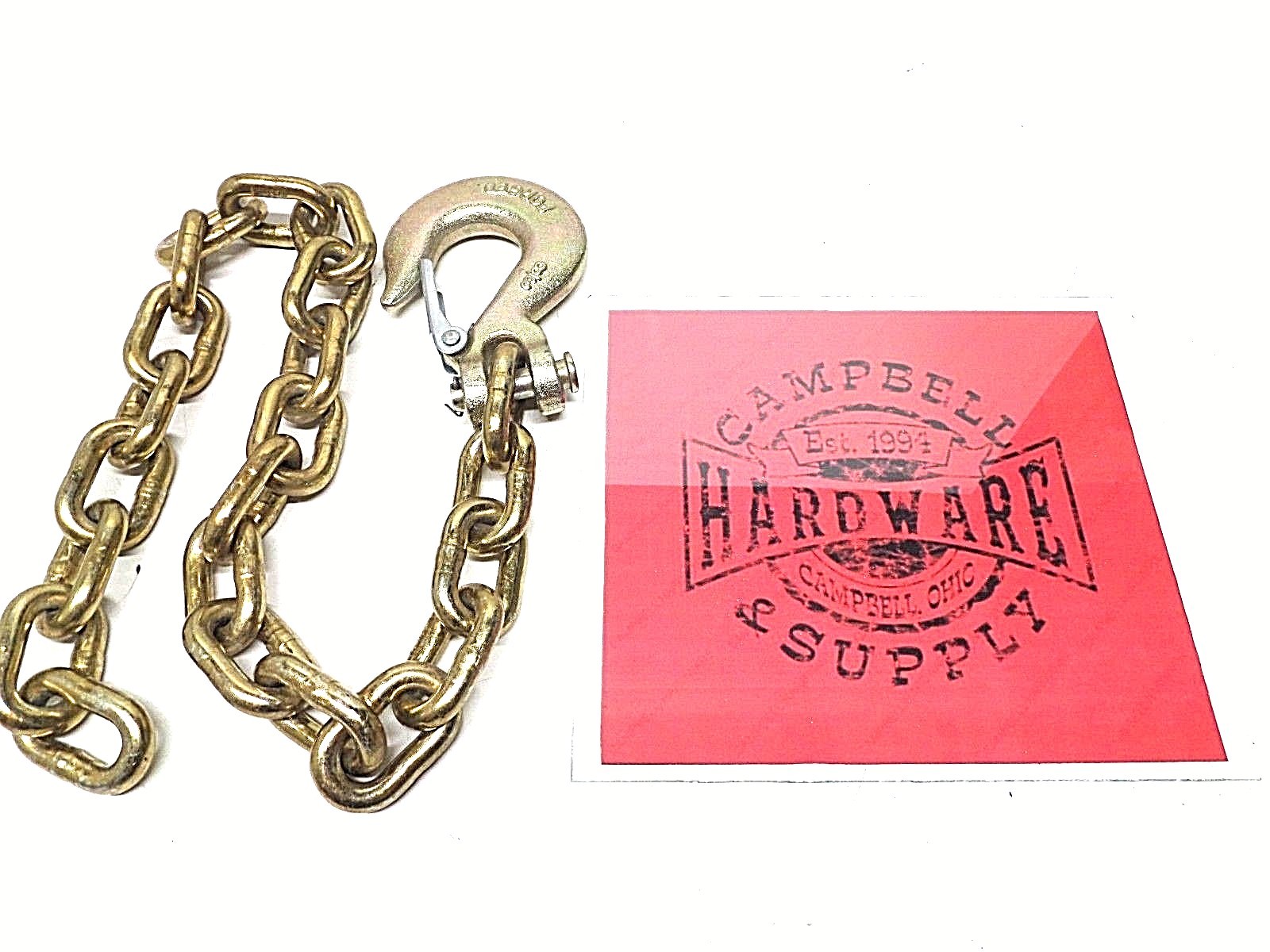 Auto Body Frame Machine Pull Chain 3/8" x 4' Grade 70 with 3/8" Clevis Slip Hook