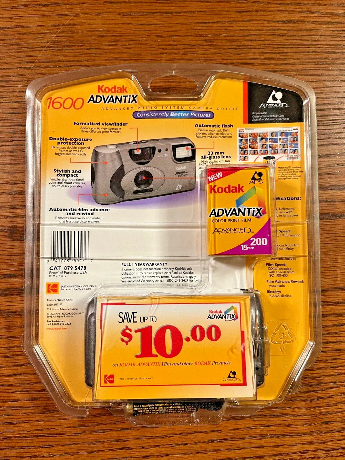 Kodak Advantix 1600 Point & Shoot 35mm Camera ~ New/Sealed