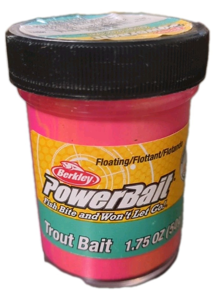 Berkley Scent Attractant PowerBait Trout Bait Dough Jar 1.75 Oz Sherbet BTBSB2