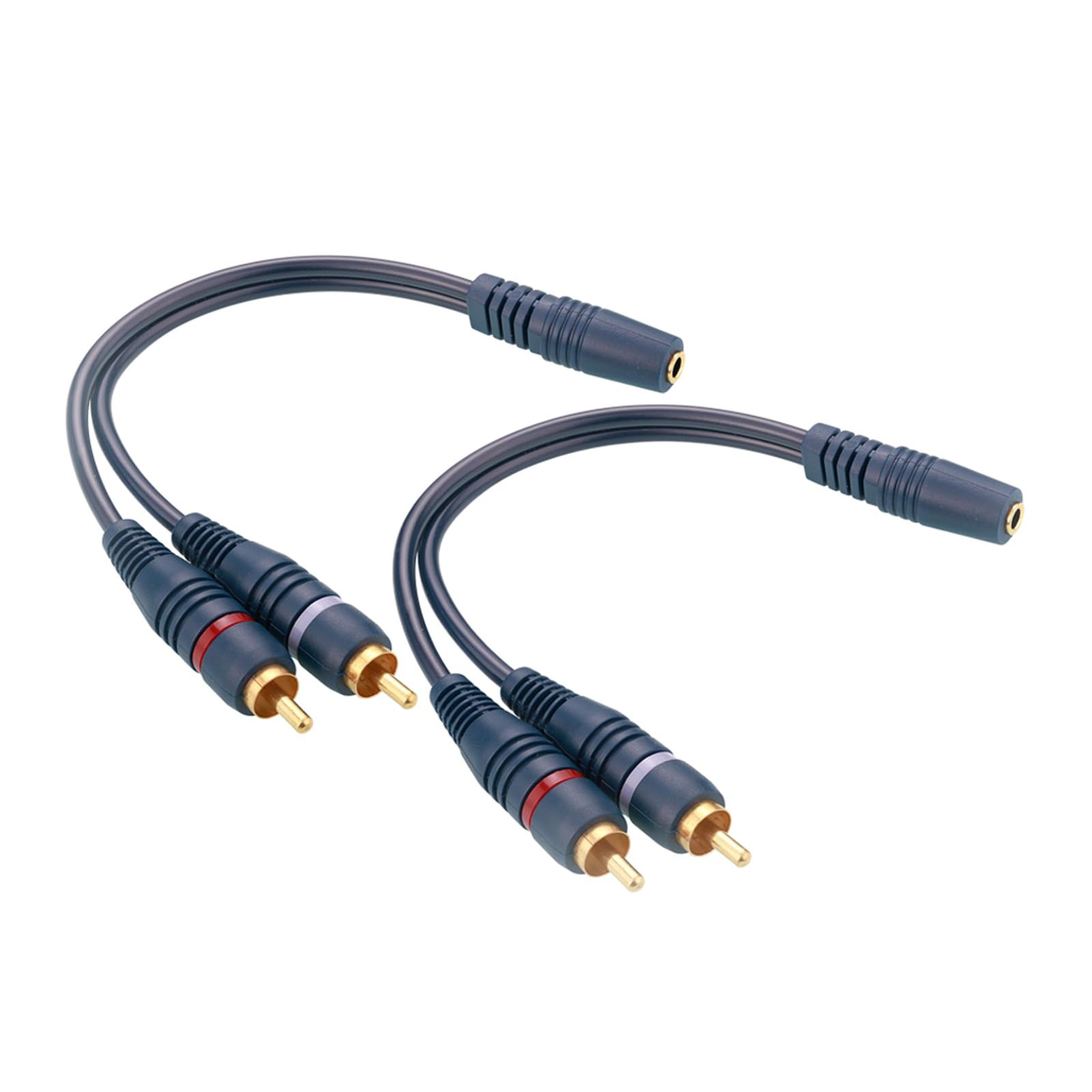 Eightnoo 3.5mm Female to 2 RCA Male Stereo Audio Y 9 inches, Red,White