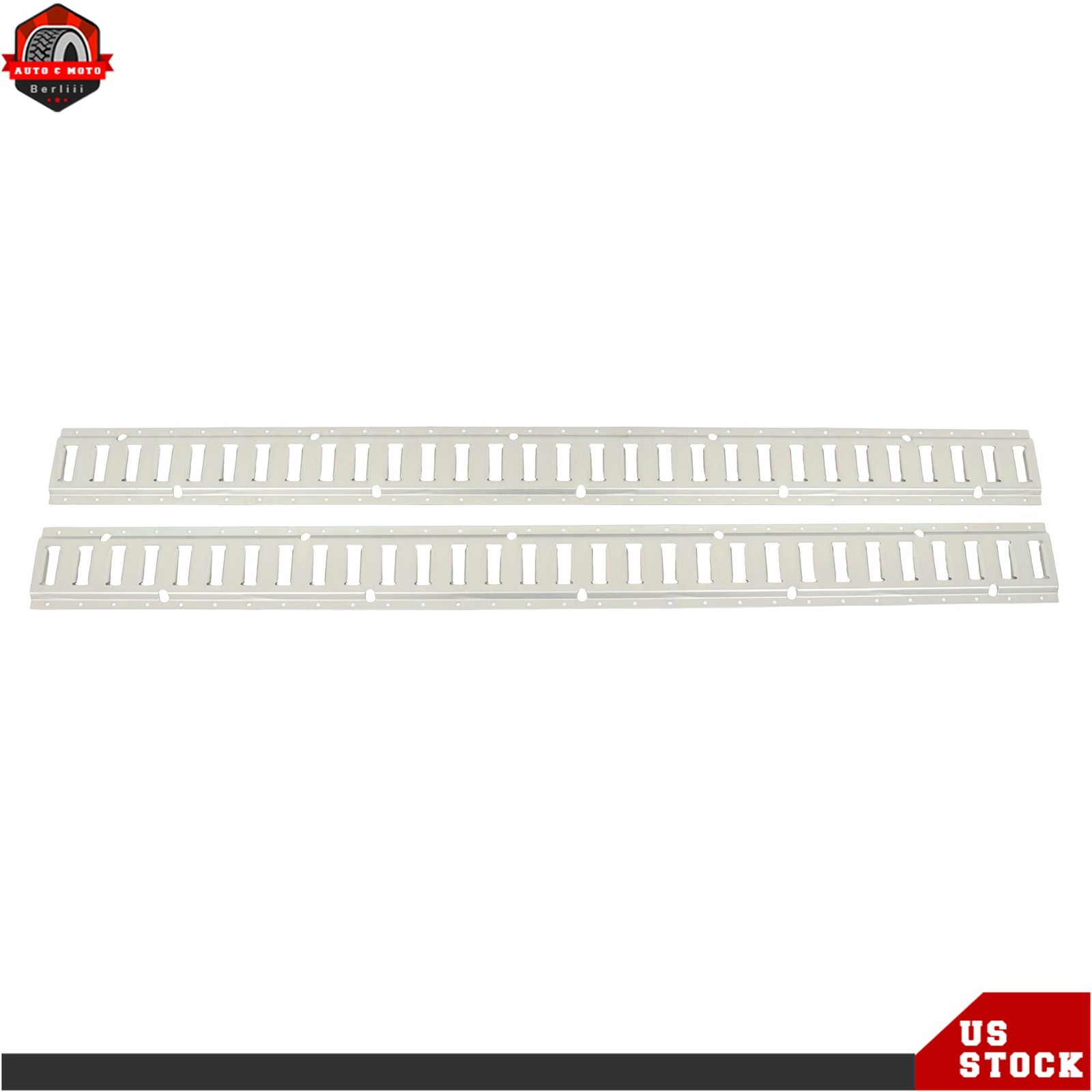Durable Carbon Steel E Track Tie Down Rail Kit Silver Galvanized Replacement
