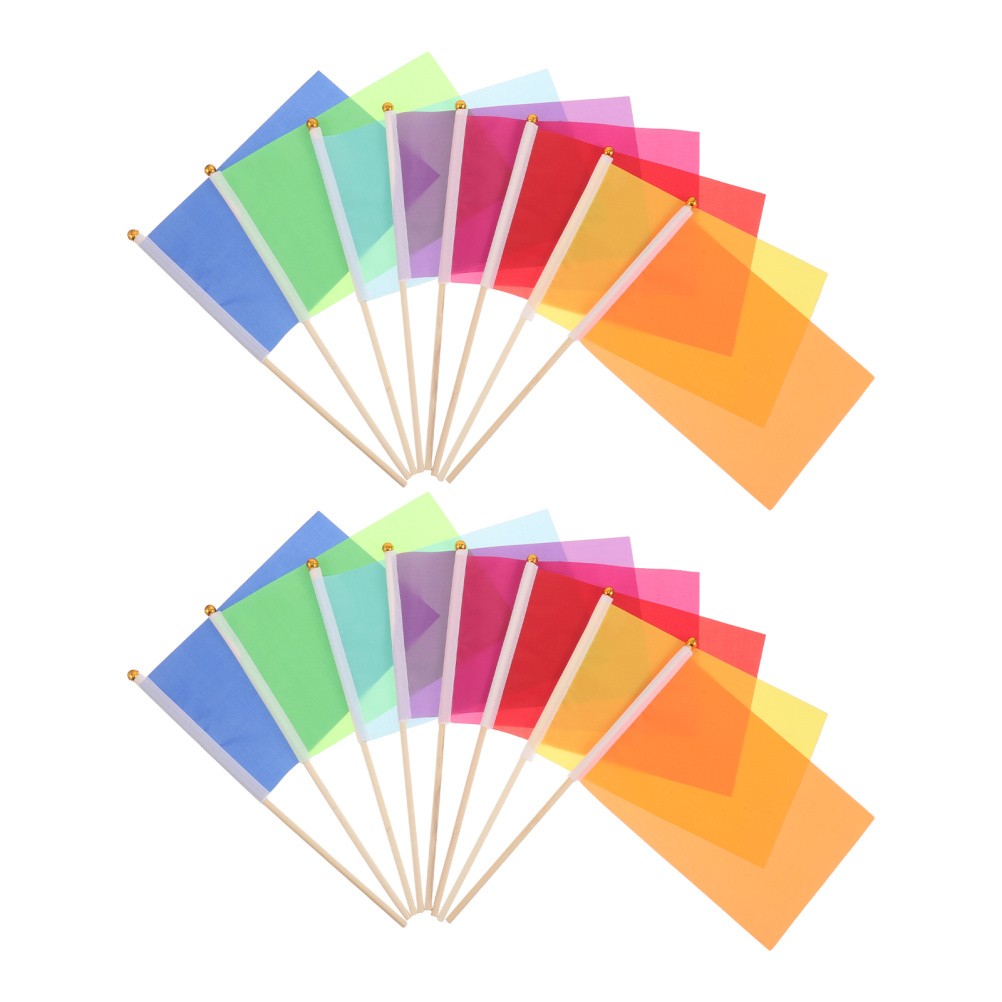 16Pcs Small Utility Marking Flags for Yard Boundaries Surveying and Garden Use