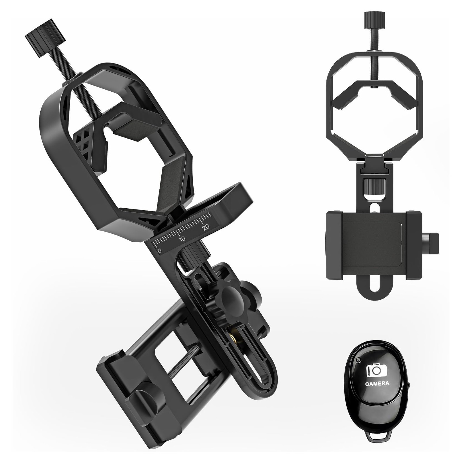 3-Axis Spotting Scope Phone Adapter & Telescope Phone Mount, Universal Spotti...