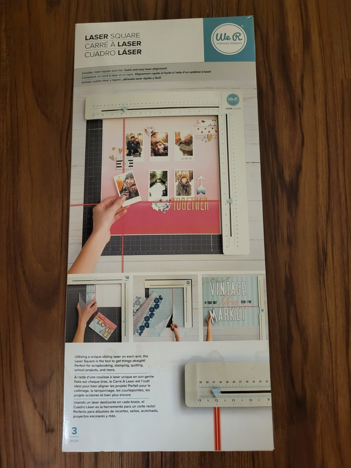We R Memory Keepers Laser Square Alignment Tool with Mat, Model/MPN Laser Square