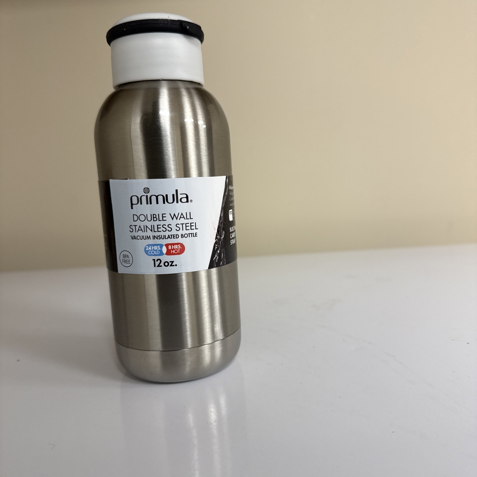 Primula 12 Oz Double Wall Stainless Steel Vacuum Insulated Bottle Rose Gold