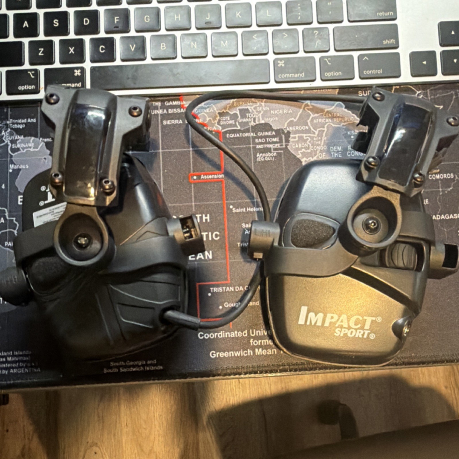 Impact Sport Electronic Shooting Earmuffs Black Active Noise Reduction