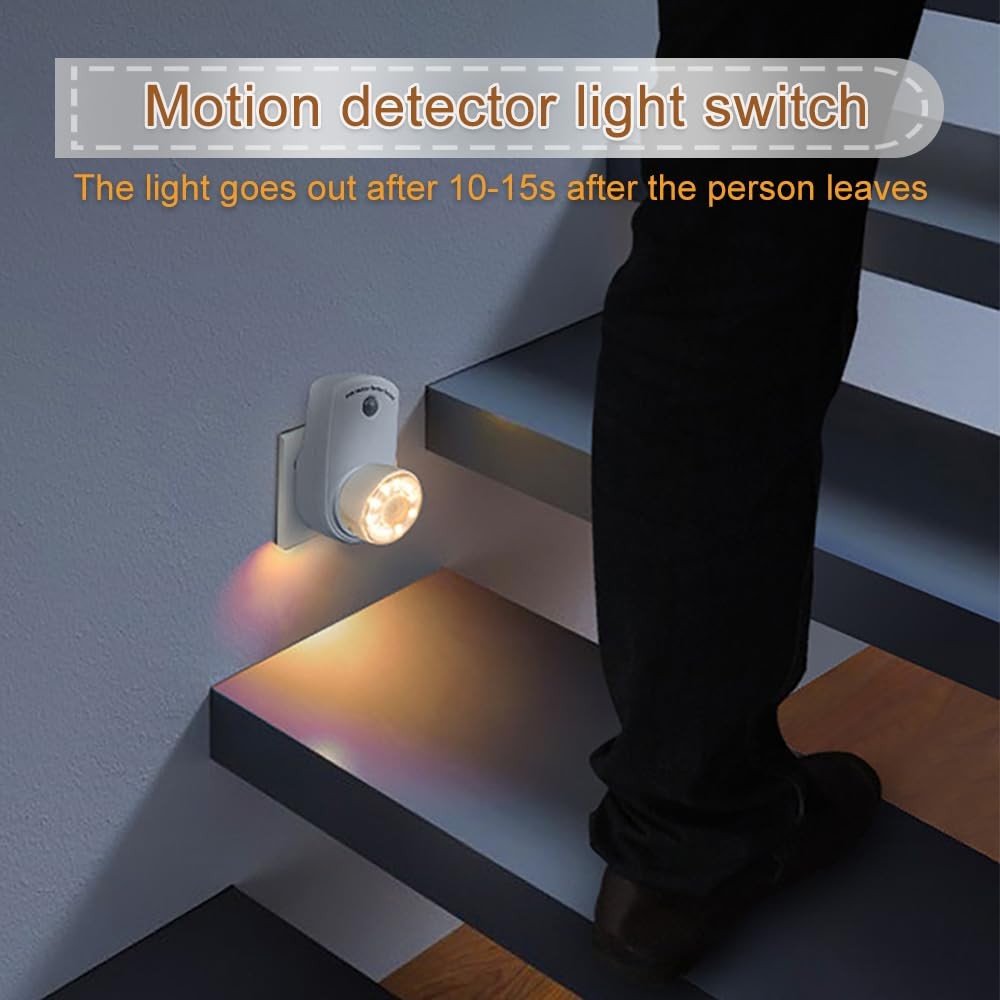 ZORZA 4Pcs Motion Sensor Switch Plug in Motion Sensor Light Socket 120V/60HZ ...