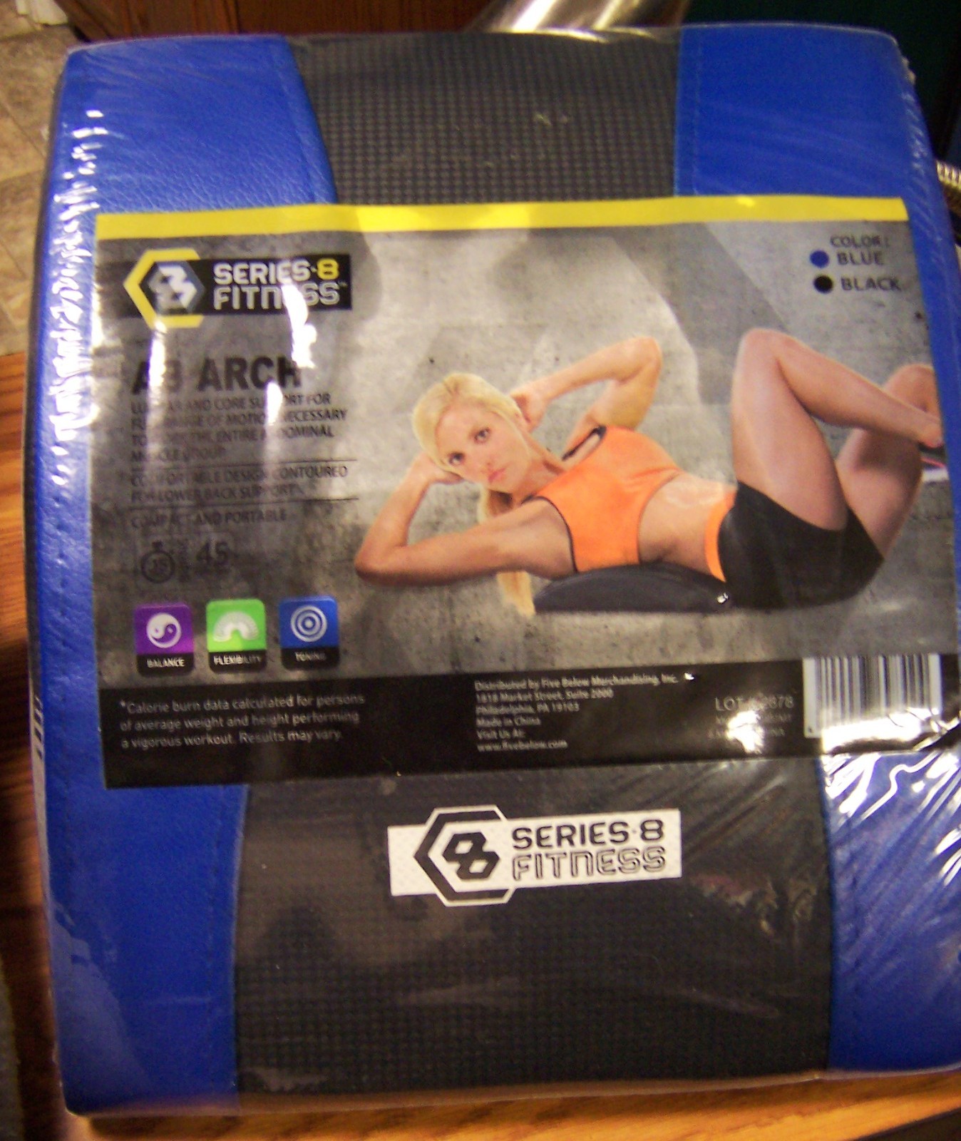 New Sealed Series-8 Fitness AB Arch Black Blue Training Roller
