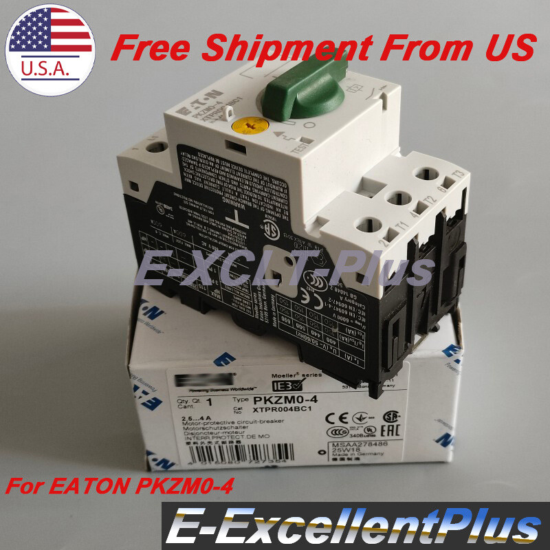 New in box EATON MOELLER PKZM0-4 XTPR004BC1 Circuit Breaker PKZM04 2.5-4A US