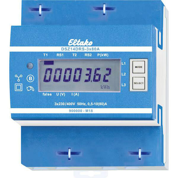 Eltako 28365715 Dsz14drs-3x80A Mid Three Phase Counter Rs485 80A Digital