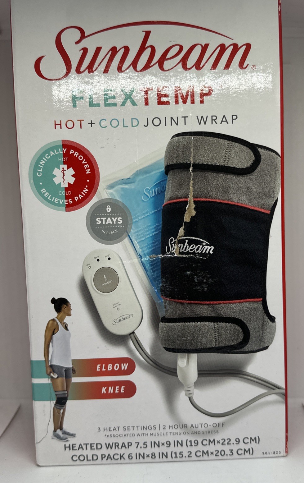 Sunbeam Flextemp Joint Wrap for Pain Relief Elbow Knee Hot & Cold Electric