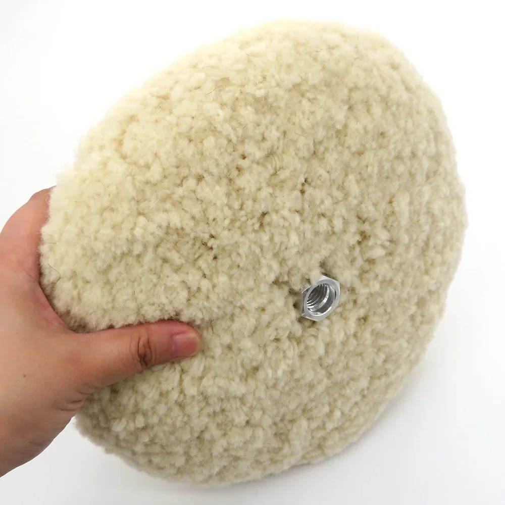 Wool Polishing Pad 7 Inch 180mm Double Sided Hook Loop Buffing Cutting Tool