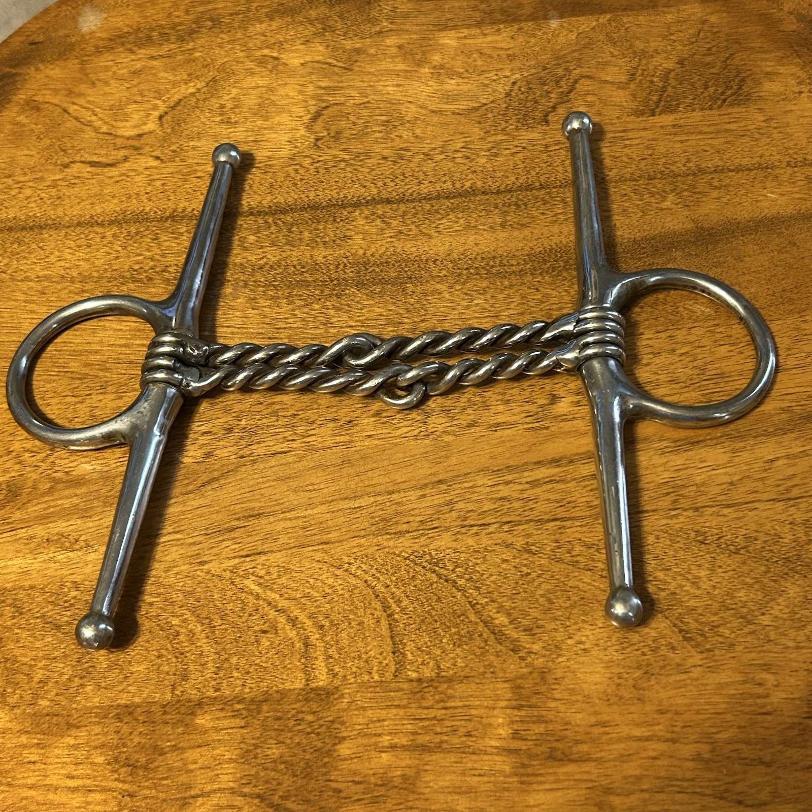 Full Cheek Snaffle Bit 4.5” Double Twist Wire SS English Western Horse Riding