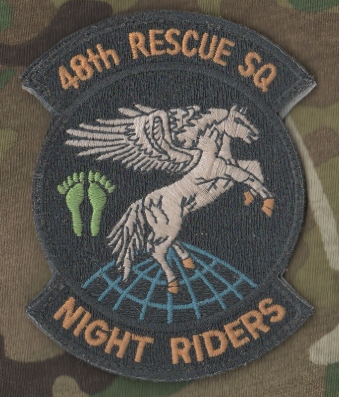 USAF SOC TCCC PJ COMBAT PARARESCUE subdued vêlkrö PATCH: 48th SQN Night Riders