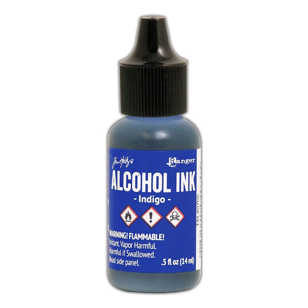 Ranger, Tim Holtz, Alcohol Ink, Indigo Alcohol Ink, .5 fl oz, Blue Ink