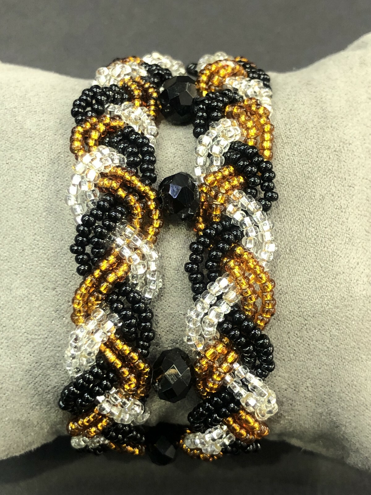 Artisan Hand Beaded Mayan Bracelet double strand rhyme stones from Guatemala 014