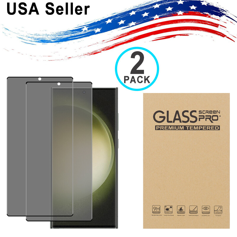 2PK SAMSUNG S23 FE S23+ S24+ S24 ULTRA PRIVACY TEMPERED GLASS SCREEN PROTECTOR
