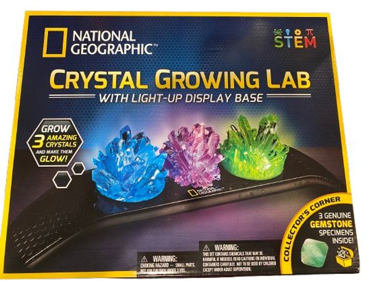 National Geographic Crystal Growing Lab Light-Up Display Base STEM Kit