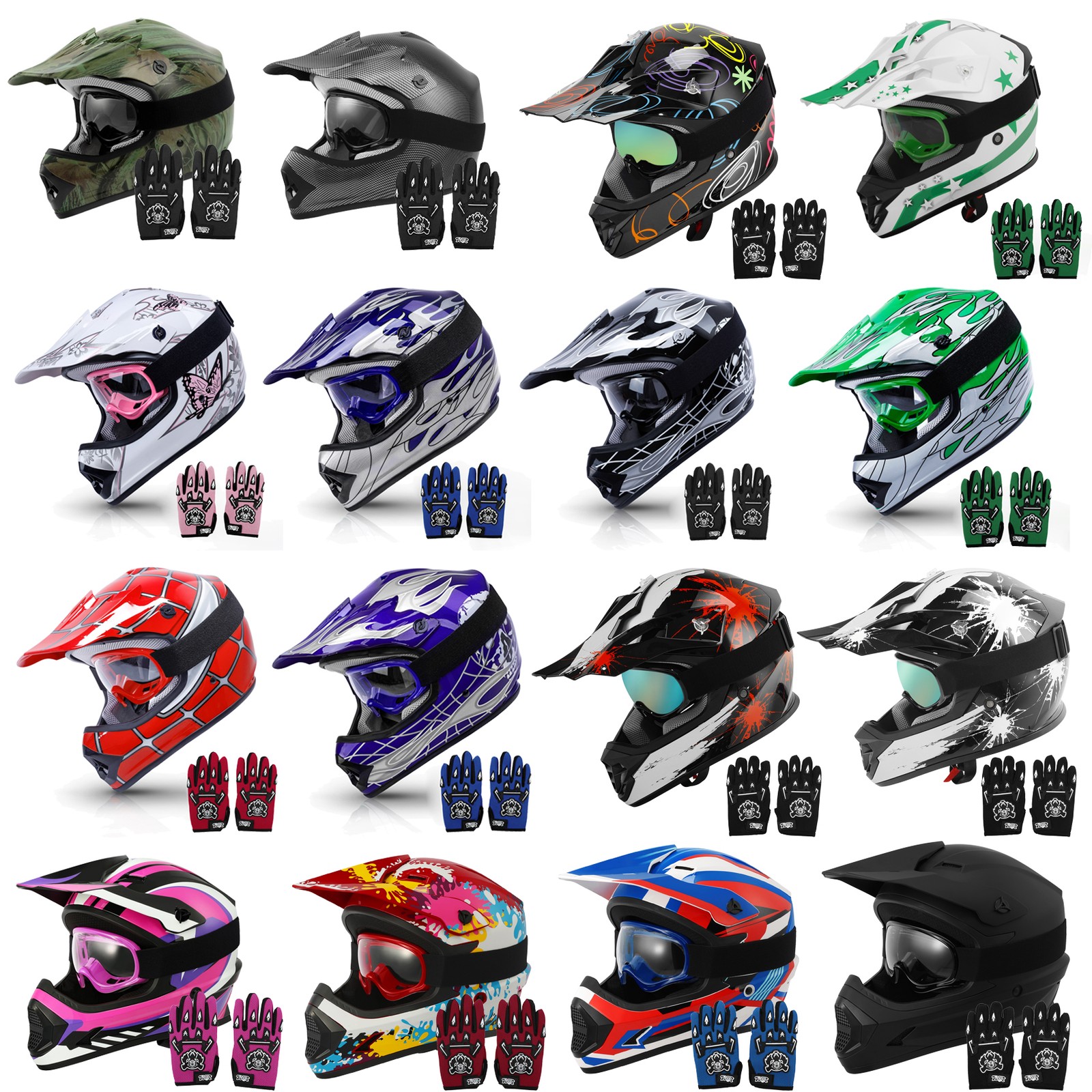 DOT Youth Kids Motocross Helmet Child Full Face Street Dirt Bike ATV Off-Road US
