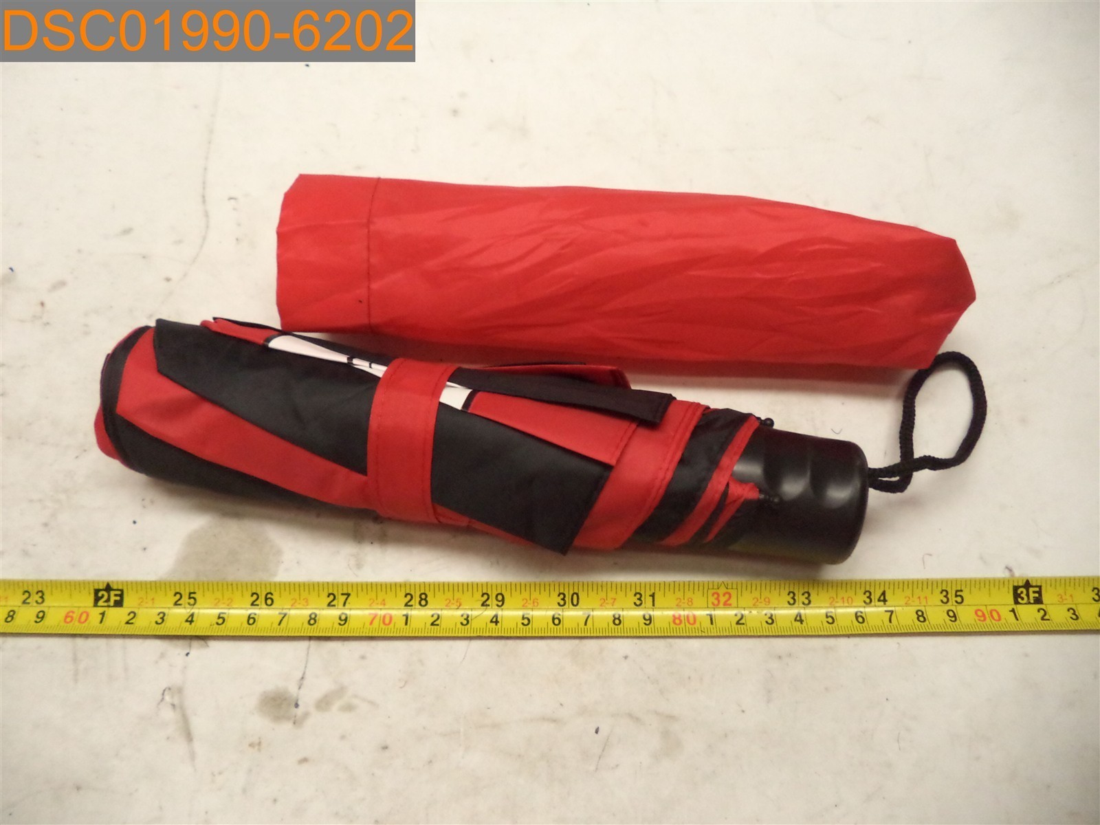 "Food Changes Lives" Red & Black Umbrella With Cover