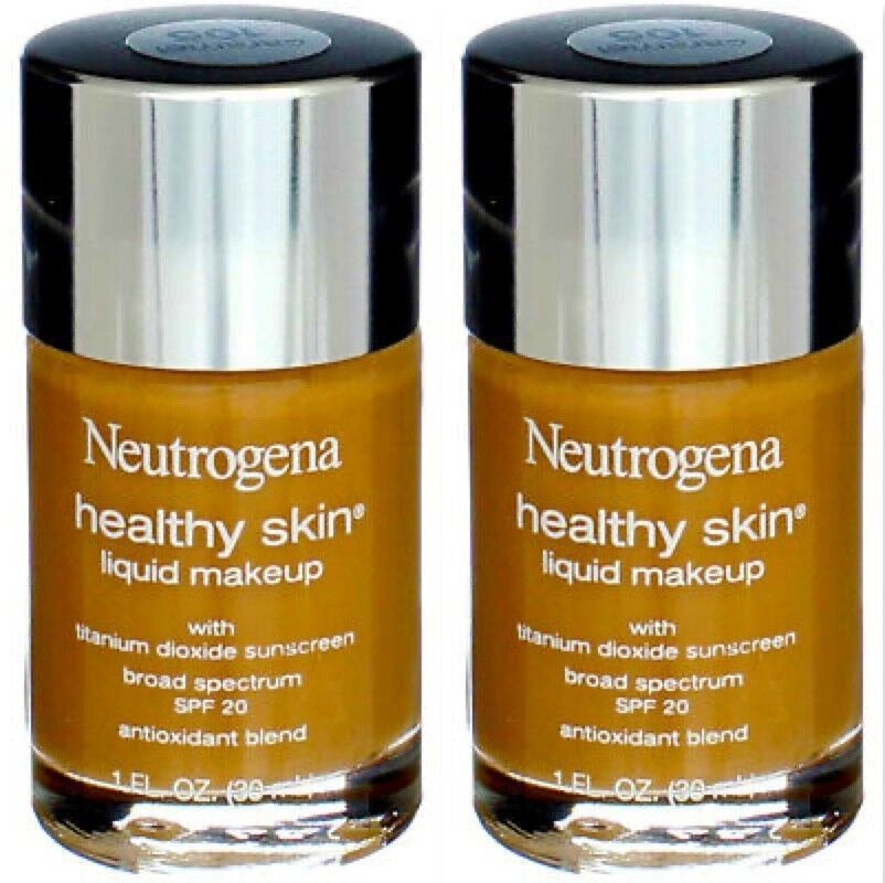 2 Neutrogena Healthy Skin Liquid Makeup CARAMEL # 105 - SPF 20 NIB