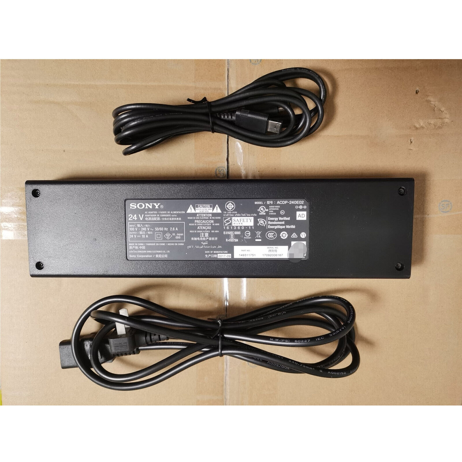 1PC SONY ACDP-240E02 ACDP240E02 Adapter Cord 24V 10A New Expedited Shipping