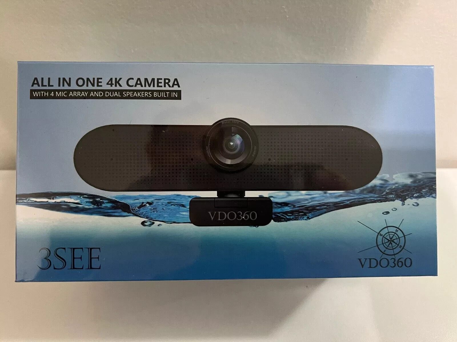 New VDO360 3SEE All In One 4K Camera with 4 Mic Array and Dual Built In Speakers