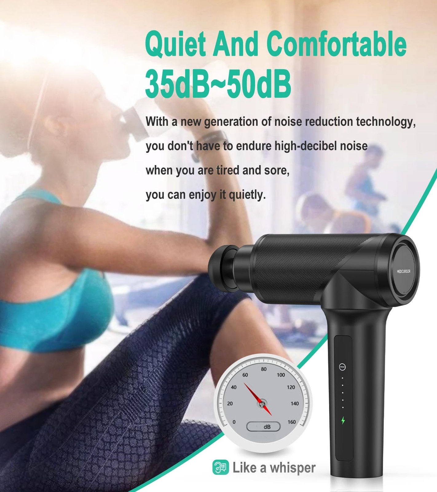 Medcursor Massage Gun – High Intensity Brushless Motor, Handheld Percussio