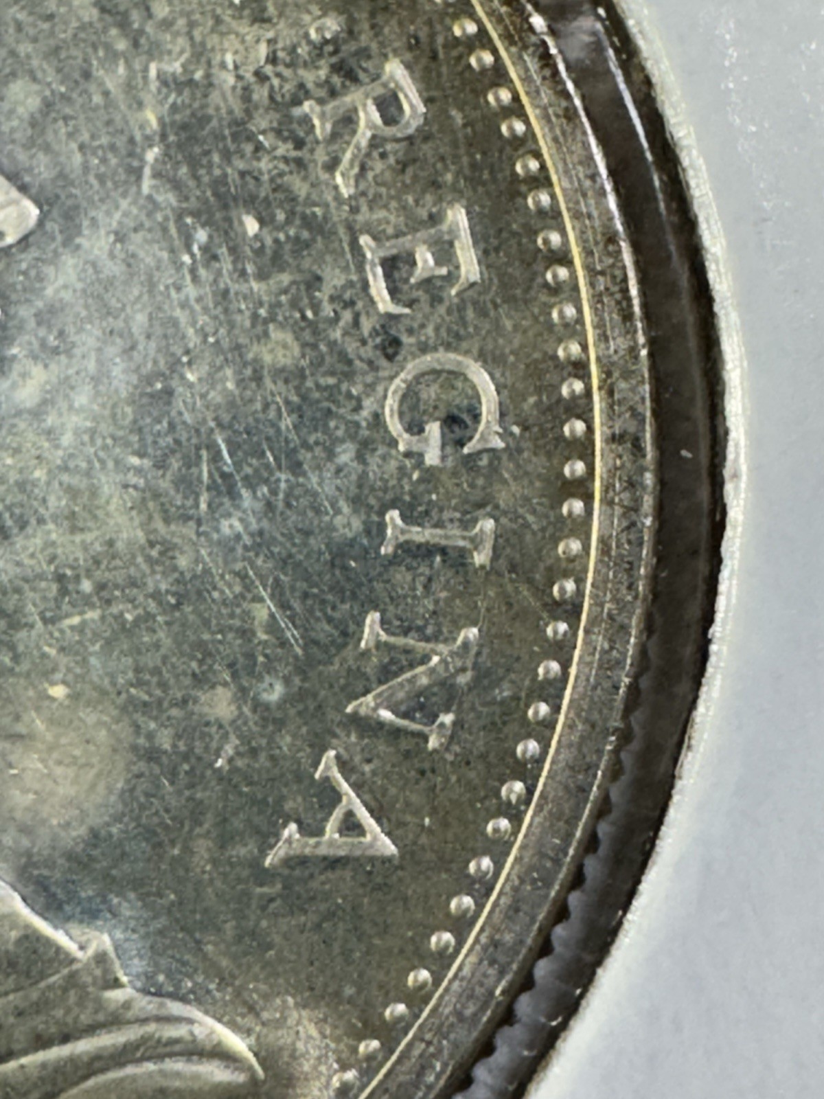 1965 Canada $1 Silver Coin Pointed 5 Small Beads