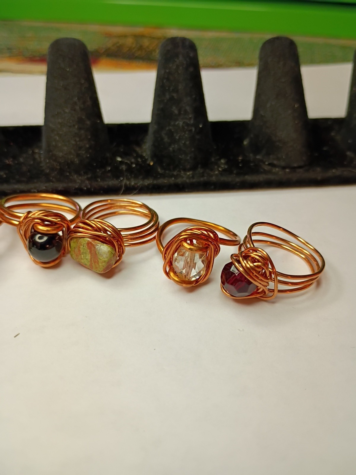 Artisan Copper Handmade Rings Lot Bundle All Size 7 To 7.5 Lot #772