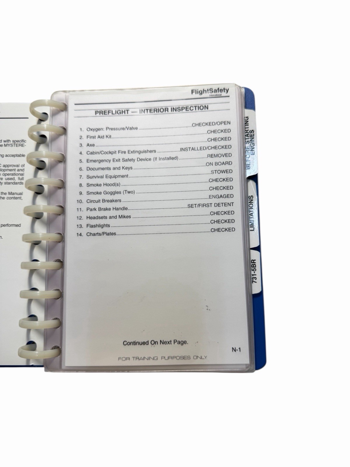 Flight Safety Pilot Checklist Normal Procedures February 1999 Jet