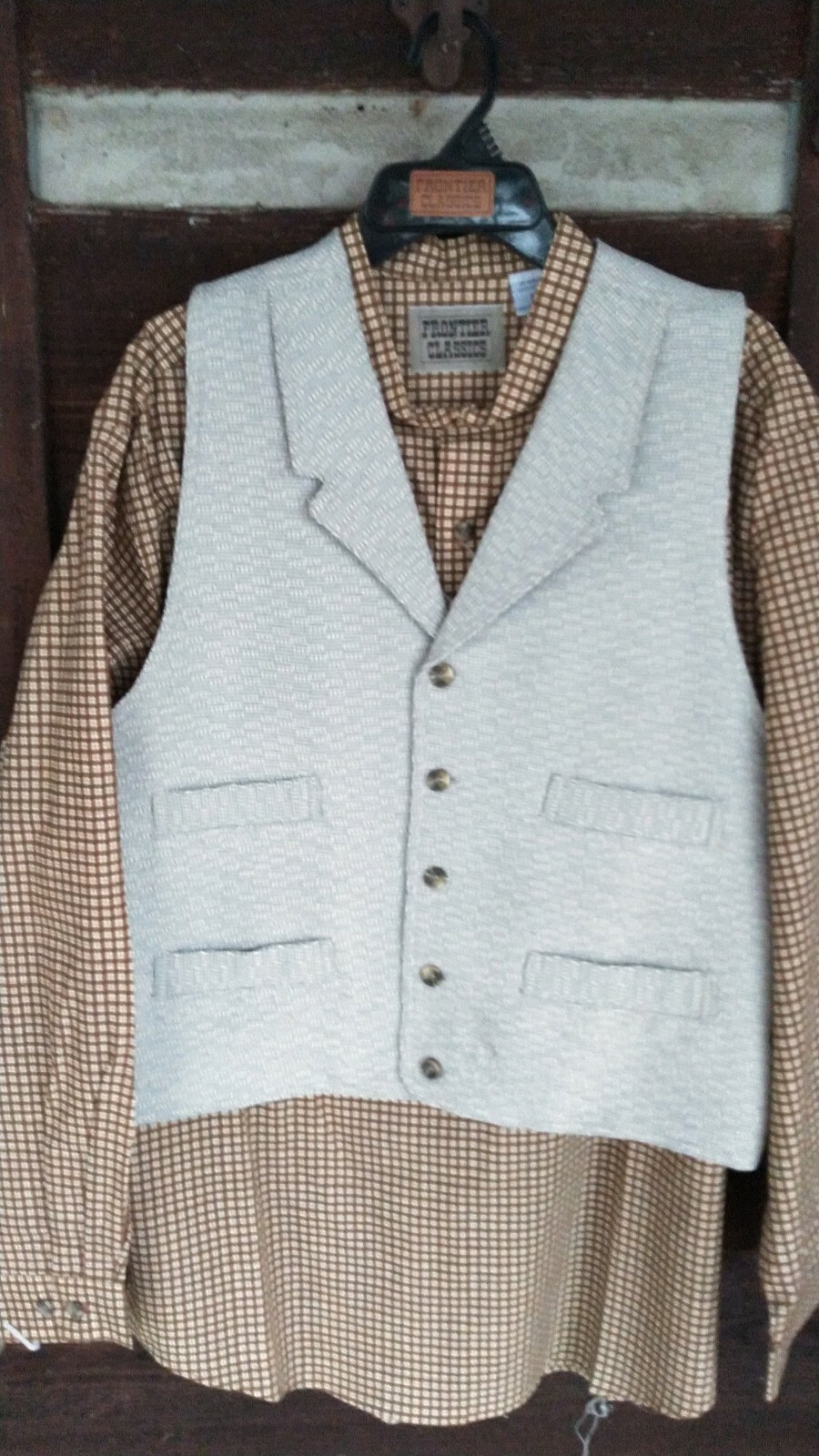 SASS Cowboy-Civil War-Steampunk --shirt and vest.  large FRONTIER CLASSICS