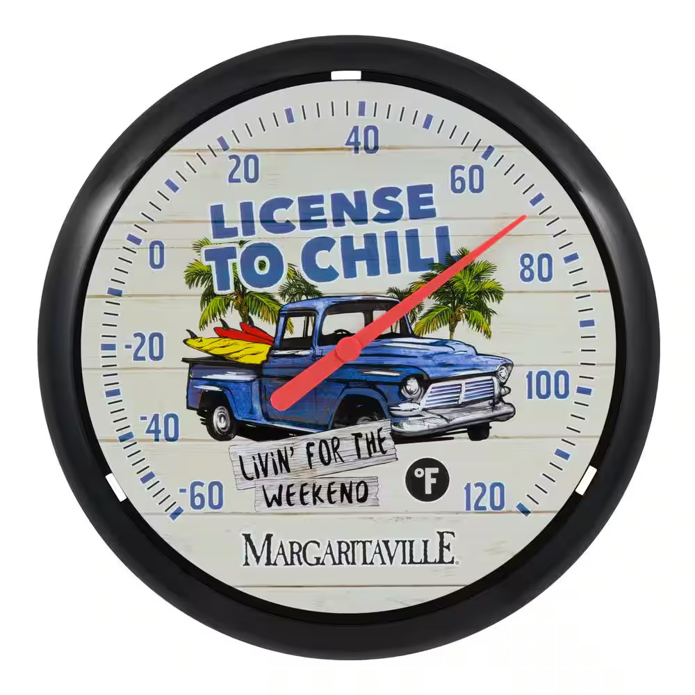 13.25 In. "License to Chill" Margaritaville Analog Dial Thermometer