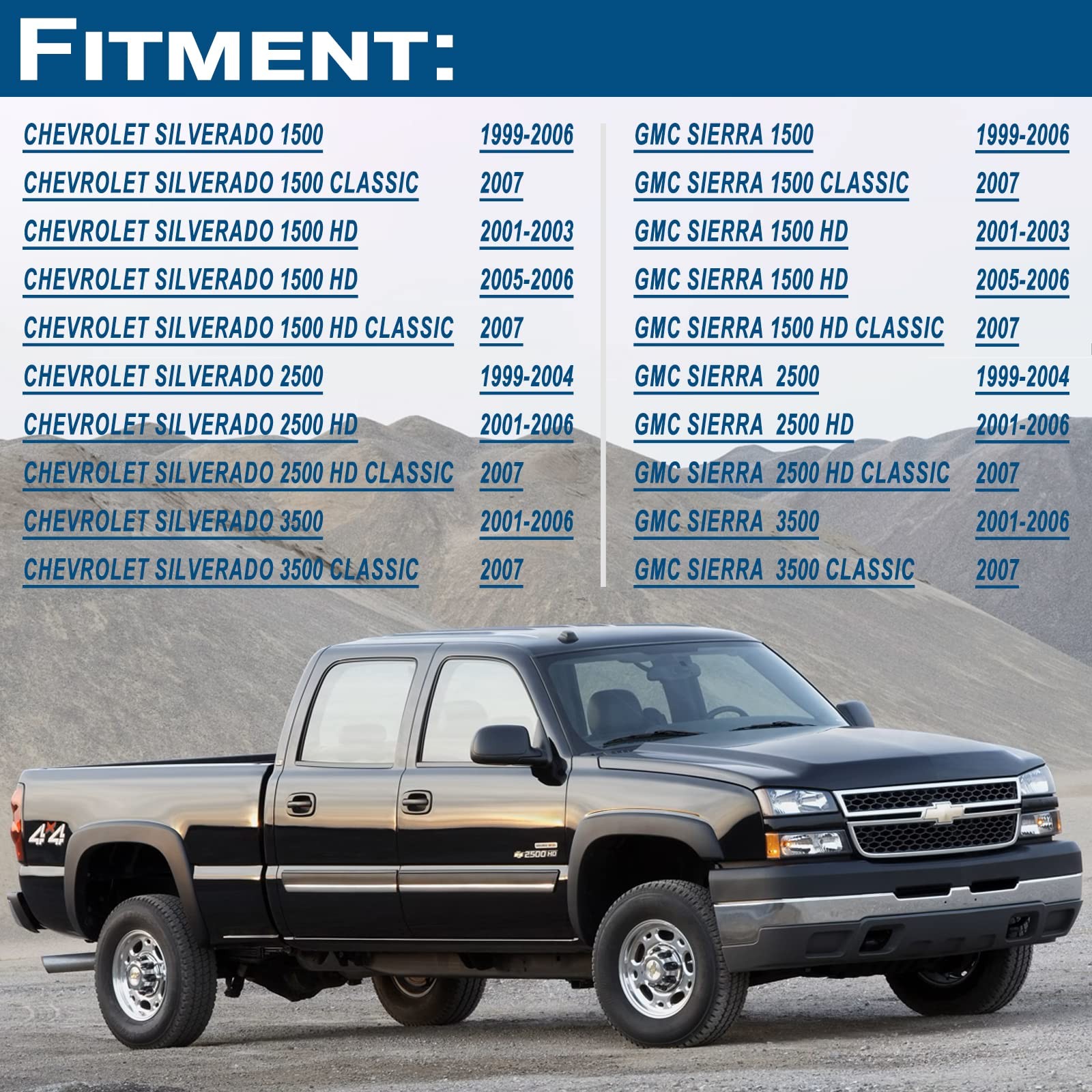 APPERFiT Tailgate Handle & Bezel - Chrome, Chrome