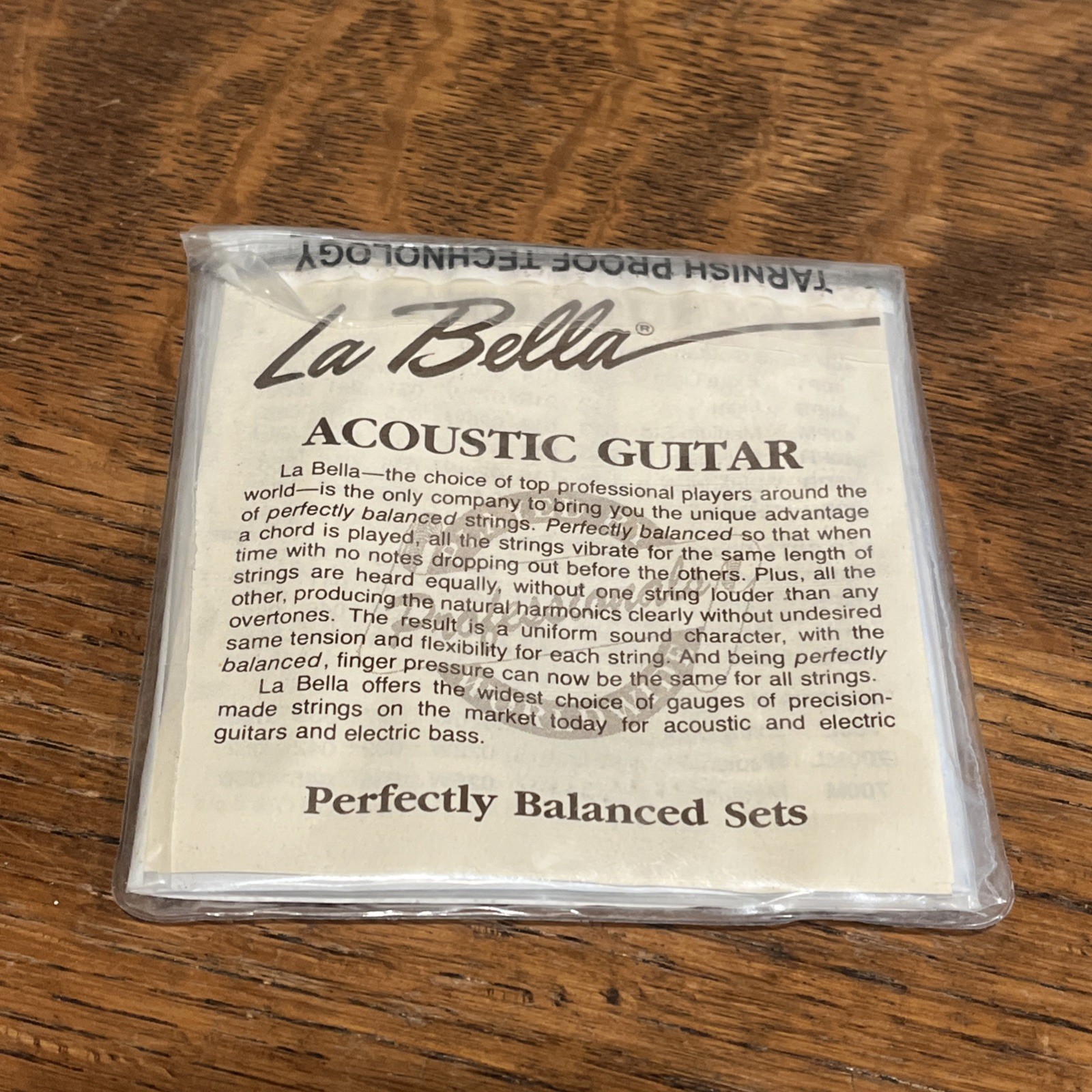Vintage La Bella Mandolin Strings Silver Planted Light 9 - 36 Loop ends 770L