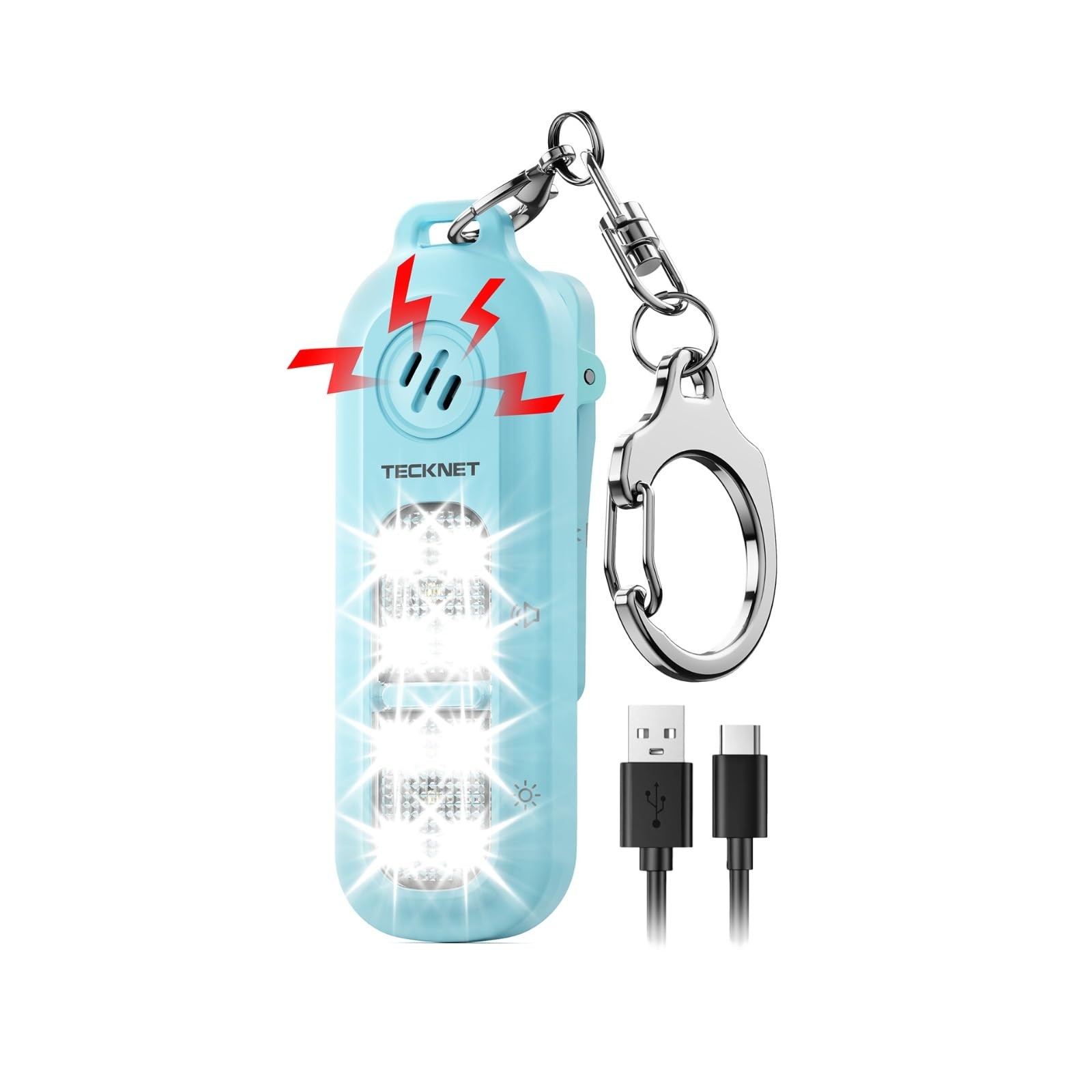 Personal Safety Alarm 135dB with SOS Strobe Light for Women - Rechargeable& I...