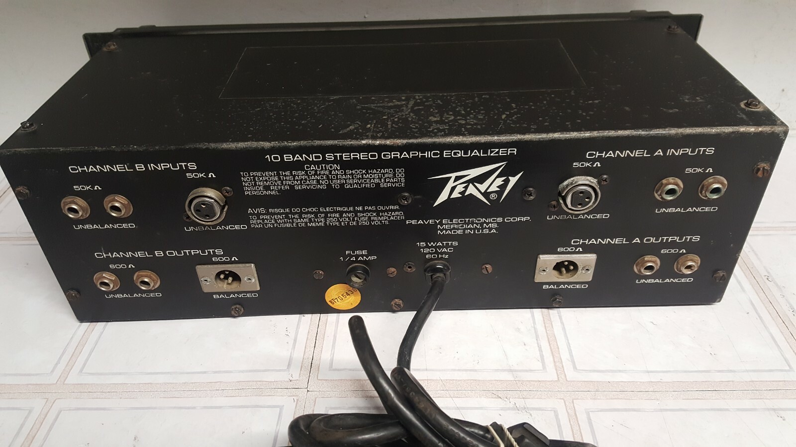 Peavey 10 Band Stereo Graphic Equalizer SEE PICS