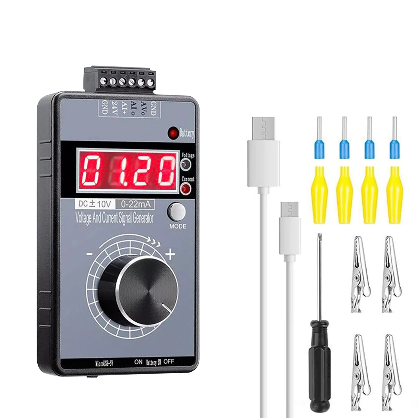 High-precision Handheld Signal Generator Analog Voltage 0-10V Current 4-20mA